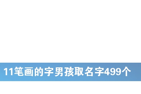 11笔画的字男孩取名字499个