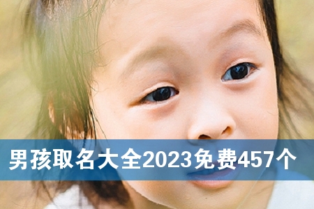 男孩取名大全2023免费457个