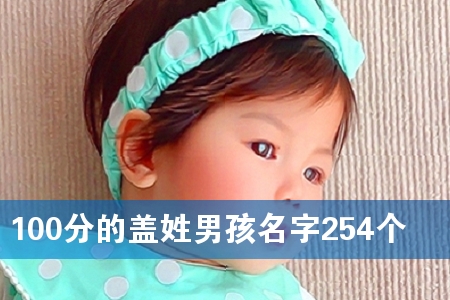 100分的盖姓男孩名字254个