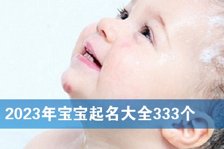2023年宝宝起名大全333个