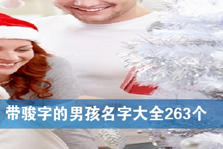 带骏字的男孩名字大全263个