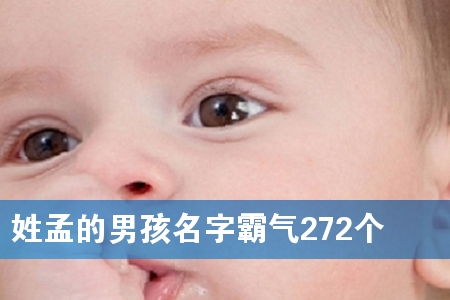 姓孟的男孩名字霸气272个
