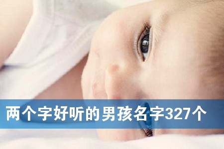 两个字好听的男孩名字327个