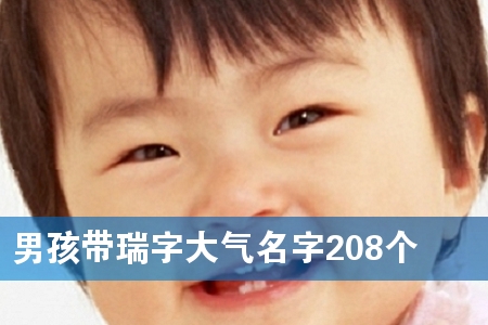 男孩带瑞字大气名字208个