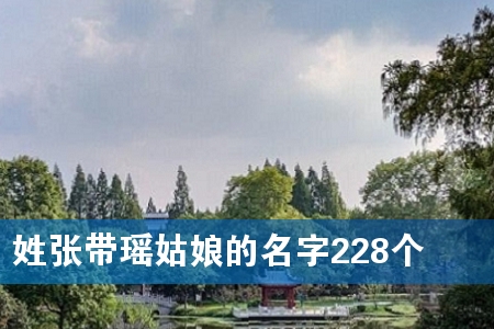 姓张带瑶姑娘的名字228个