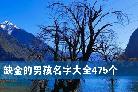 缺金的男孩名字大全475个
