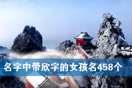 名字中带欣字的女孩名458个
