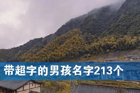 带超字的男孩名字213个