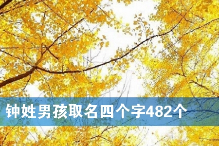 钟姓男孩取名四个字482个