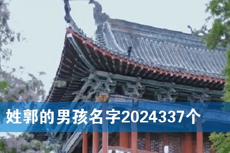 姓郭的男孩名字2024337个