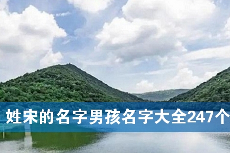 姓宋的名字男孩名字大全247个