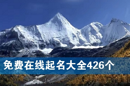 免费在线起名大全426个