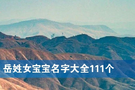 岳姓女宝宝名字大全111个