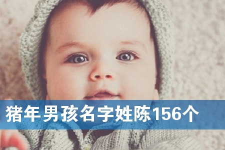 猪年男孩名字姓陈156个