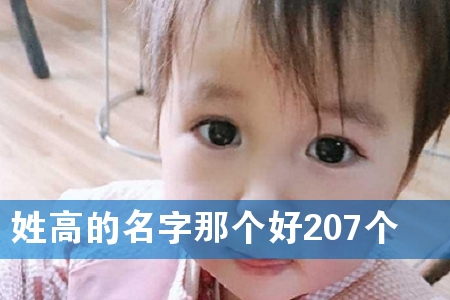 姓高的名字那个好207个