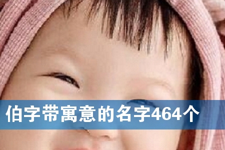 伯字带寓意的名字464个