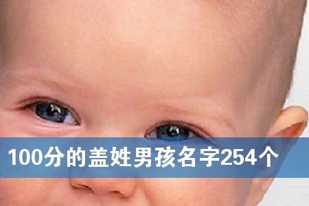 100分的盖姓男孩名字254个
