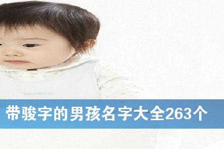 带骏字的男孩名字大全263个