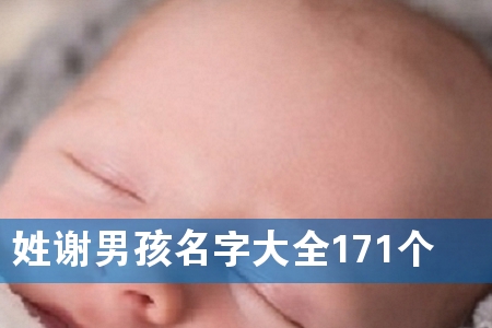 姓谢男孩名字大全171个