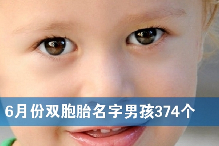 6月份双胞胎名字男孩374个