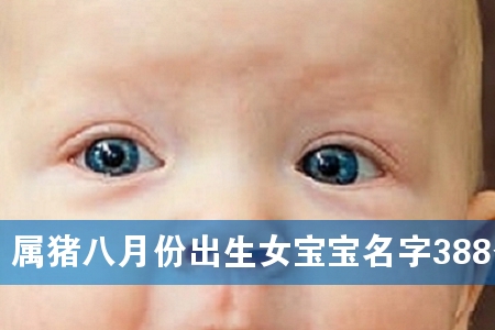 属猪八月份出生女宝宝名字388个