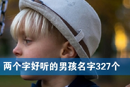 两个字好听的男孩名字327个