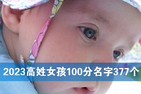 2023高姓女孩100分名字377个