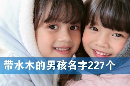 带水木的男孩名字227个