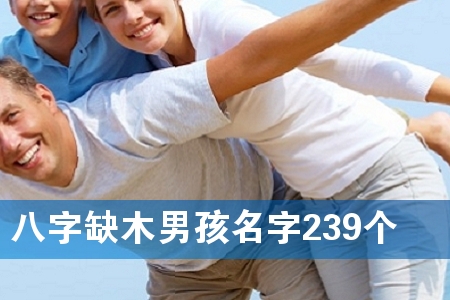 八字缺木男孩名字239个