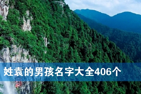 姓袁的男孩名字大全406个