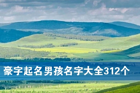 豪字起名男孩名字大全312个