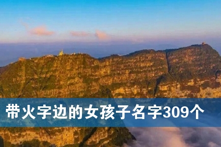 带火字边的女孩子名字309个