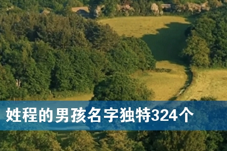 姓程的男孩名字独特324个