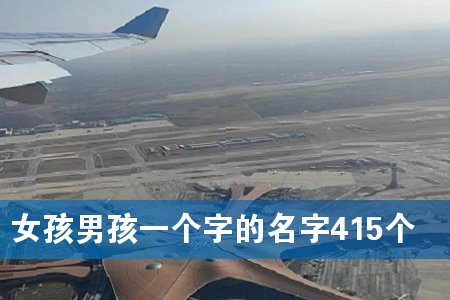 女孩男孩一个字的名字415个