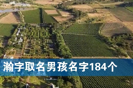 瀚字取名男孩名字184个