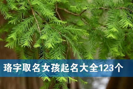 珞字取名女孩起名大全123个