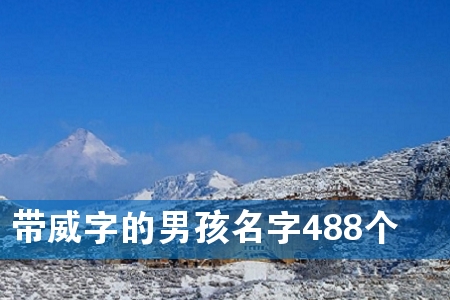 带威字的男孩名字488个
