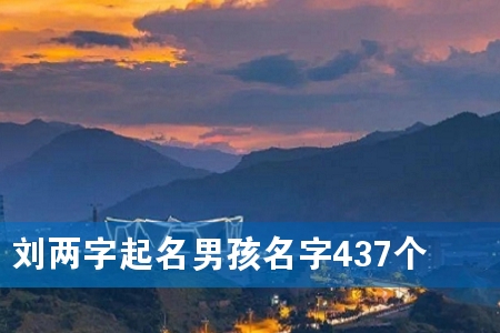 刘两字起名男孩名字437个