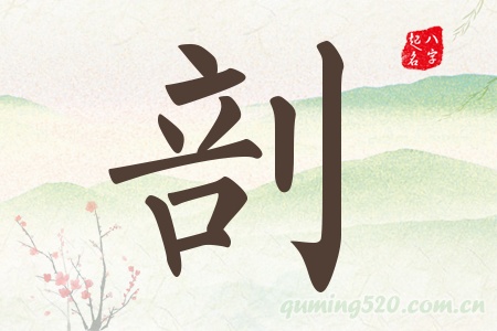 剖字五行属什么