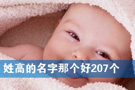 姓高的名字那个好207个