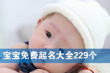 宝宝免费起名大全229个