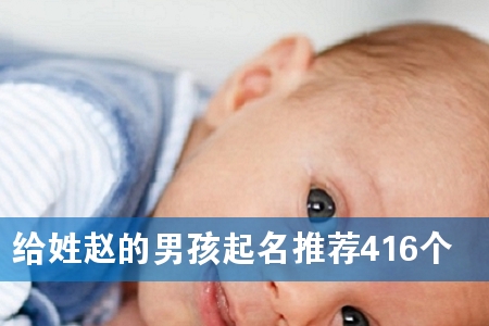给姓赵的男孩起名推荐416个