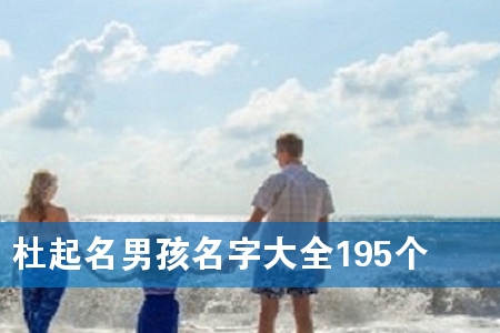 杜起名男孩名字大全195个