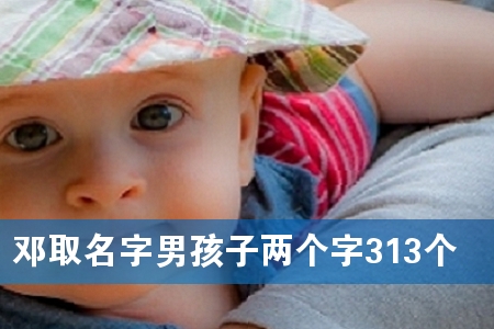邓取名字男孩子两个字313个