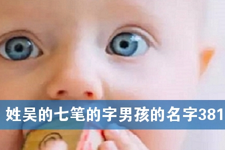 姓吴的七笔的字男孩的名字381个