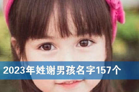 2023年姓谢男孩名字157个