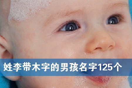 姓李带木字的男孩名字125个
