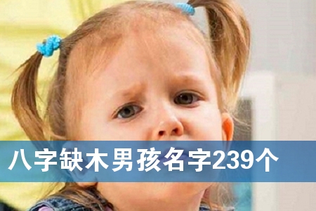 八字缺木男孩名字239个