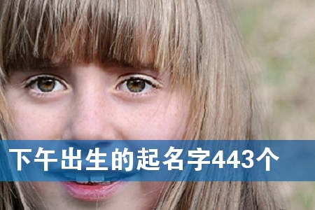 下午出生的起名字443个