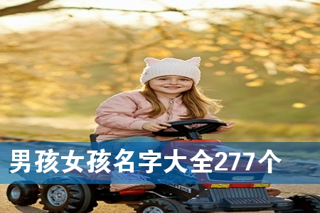 男孩女孩名字大全277个